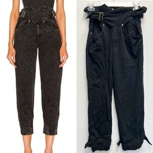 Noam Aston high rise belted Black Pants